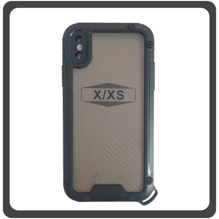 Θήκη Πλάτης - Back Cover, Silicone Σιλικόνη Shield Black Μαύρο For iPhone X/XS