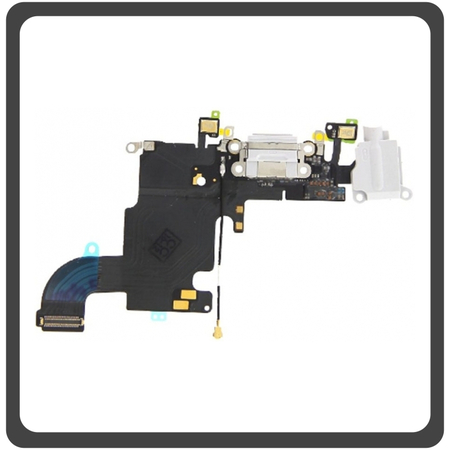 HQ OEM Iphone 6s Iphone6s (A1633, A1688, A1691, A1700) Dock Charge Connector flex and Headphone Jack Καλωδιοταινία φόρτισης & Υποδοχή Ακουστικών Light Gray (GRADE AAA+++)