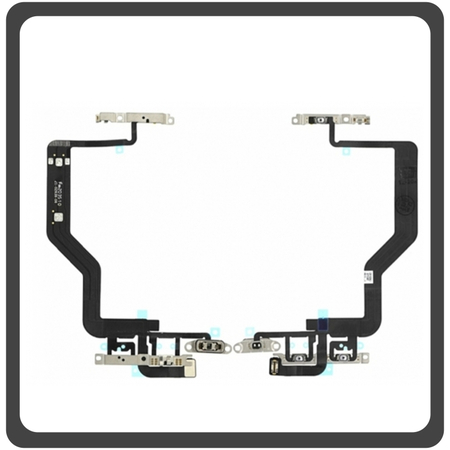 HQ OEM Συμβατό Για Apple iPhone 12 (A2403, A2172) iPhone 12 Pro (A2407, A2341) Power Key Flex Cable On/Off + Volume Key Buttons Καλωδιοταινία Πλήκτρων Εκκίνησης + Έντασης Ήχου (Grade AAA+++)