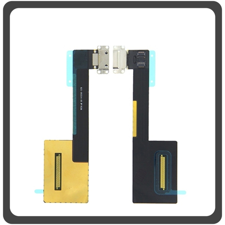 HQ OEM Συμβατό Για Apple iPad Pro 9.7''(2016) (A1673, A1674, A1675, iPad6,4, iPad6,3) Lightning USB Charging Dock Connector Flex Sub Board, Καλωδιοταινία Υπό Πλακέτα Φόρτισης White Μαύρο (Grade AAA+++)