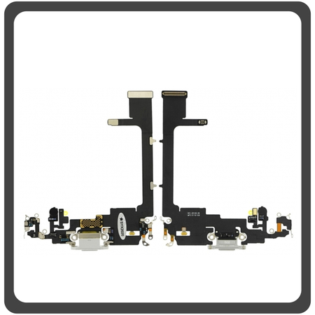 HQ OEM Συμβατό Για Apple iPhone 11 Pro (A2215, A2160, A2217, iPhone12,3) Charging Dock Connector Lightning Flex With Board Καλωδιοταινία Κονέκτορας Φόρτισης + Microfone Μικρόφωνο Space Grey Γκρι (Premium A+)