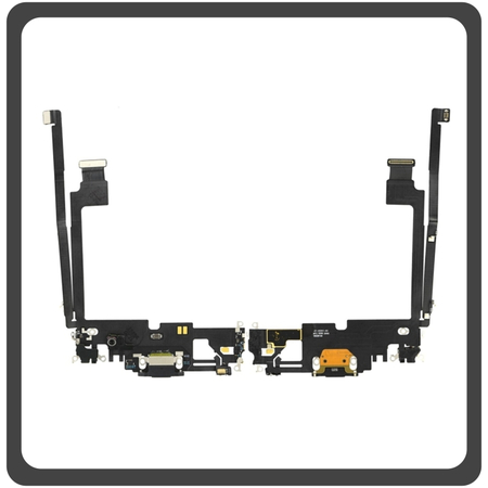 HQ OEM Συμβατό Για Apple iPhone 12 Pro Max, iPhone 12 ProMax (A2411, A2342, A2410) Charging Dock Connector Lightning Flex Καλωδιοταινία Κονέκτορας Φόρτισης + Microphone Μικρόφωνο Graphite Μαύρο​ (Grade AAA+++)