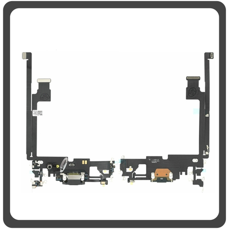 HQ OEM Συμβατό Για Apple iPhone 12 Pro Max, iPhone 12 ProMax (A2411, A2342, A2410) Charging Dock Connector Lightning Flex Καλωδιοταινία Κονέκτορας Φόρτισης + Microphone Μικρόφωνο Pacific Blue Μπλε​ (Grade AAA+++)