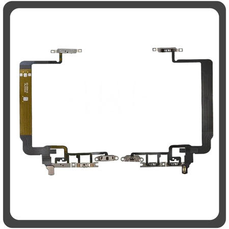 Γνήσια Original Apple iPhone 13 Pro Max, iPhone 13 ProMax (A2643, A2484, A2641) Power Key Flex Cable On/Off + Volume Key Buttons Καλωδιοταινία Πλήκτρων Εκκίνησης + Έντασης Ήχου With Metal Bracket