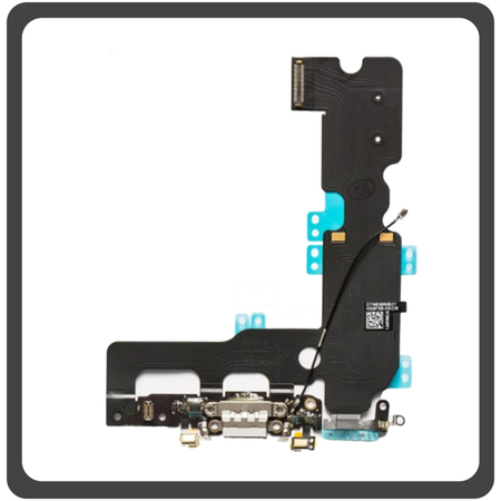 Γνήσια Original Apple iPhone 7+ (A1661, A1784) Charging Dock Connector Lightning Flex Καλωδιοταινία Κονέκτορας Φόρτισης + Microphone Μικρόφωνο Light Gray