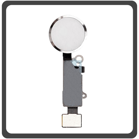 Γνήσια Original Apple iPhone 7, iPhone7 (A1660, A1778), iPhone 7+, iPhone 7 Plus (A1661, A1784) Home Button Κεντρικό Κουμπί + Flex Cable White Άσπρο Pulled