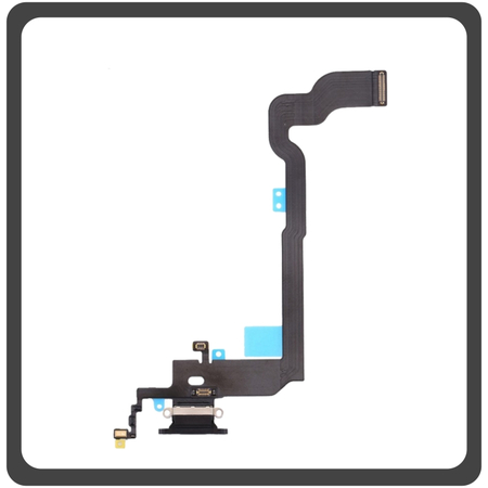 Γνήσια Original Apple iPhone X, iPhoneX (A1865, A1901, A1902) Swap Charging Dock Connector Lightning Flex Καλωδιοταινία Κονέκτορας Φόρτισης + Microphone Μικρόφωνο Space Gray Μαύρο