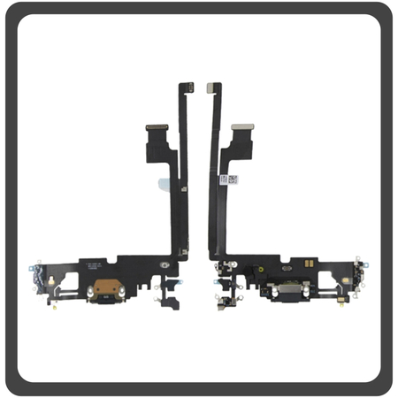 Γνήσια Original Apple iPhone 12 Pro Max (A2411, A2342, A2410) Charging Dock Connector Lightning Flex Καλωδιοταινία Κονέκτορας Φόρτισης + Microphone Μικρόφωνο Graphite Μαύρο