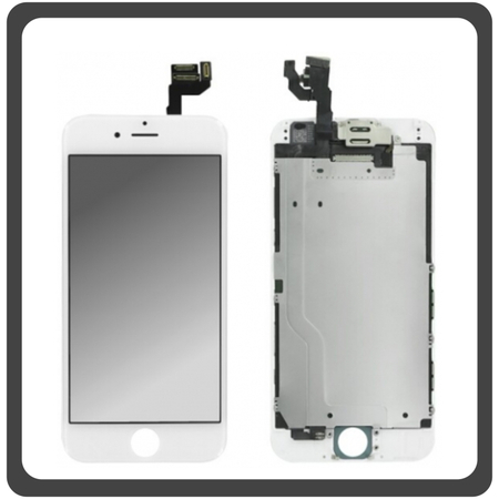 Original Γνήσια Iphone 6 (A1549, A1586, A1589, A1522, A1524, A1593) Lcd Display Screen Οθόνη + Touch Screen Digitizer Μηχανισμός Αφής White  + Small Parts (Pulled By Foxconn)