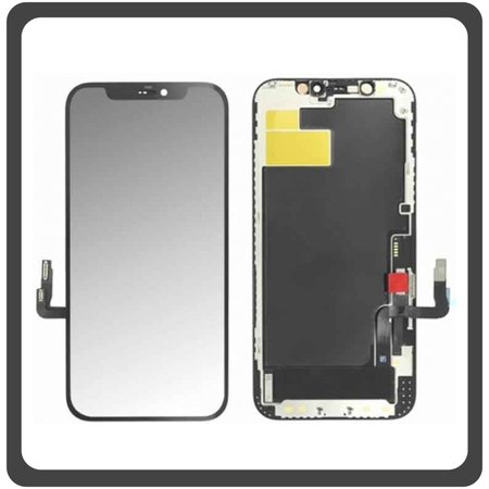 Original Γνήσια IPhone 12 IPhone12 (A2403), Iphone 12 Pro (A2407) Super Retina XDR OLED LCD Display Screen Οθόνη + Touch Screen Digitizer Μηχανισμός Αφής Black Μαύρο (Pulled By Foxconn)
