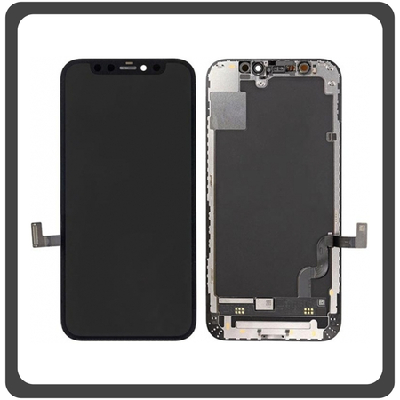 Original Γνήσιο iPhone 12 Mini , iPhone12 Mini (A2399, A2176, A2398, A2400, A2399, iPhone13,1) Super Retina XDR OLED LCD Display Screen Οθόνη + Touch Screen Digitizer Μηχανισμός Αφής Black Μαύρο (Pulled By Foxconn)