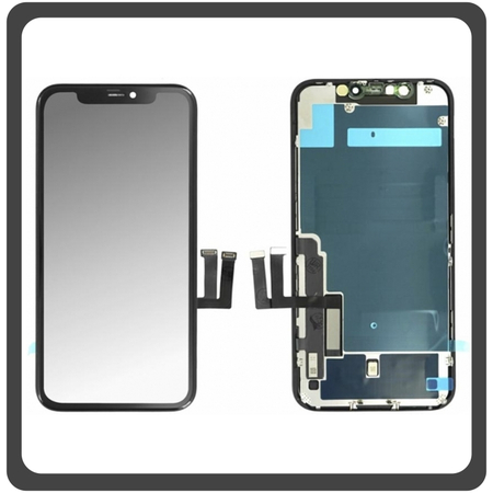 OEM HQ Iphone 11, Iphone11 (A2221, A2111, A2223) JK Premium In-Cell LCD Display Screen Assembly Οθόνη + Touch Screen DIgitizer Μηχανισμός Αφής Black Μαύρο (Premium A+)