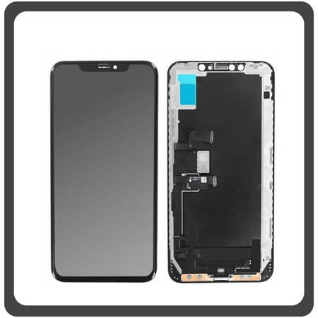 Iphone XS Max (A1921, A2101, A2102) Super Retina OLED LCD Display Screen Assembly Οθόνη + Touch Screen Digitizer Μηχανισμός Αφής Black Μαύρο Changed Touch (Ref By Apple)