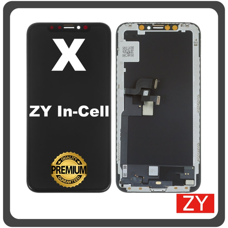HQ OEM Συμβατό Για Apple iPhone X (A1865, A1901, A1902) ZY In-Cell LCD Display Screen Assembly Οθόνη + Touch Screen Digitizer Μηχανισμός Αφής Black Μαύρο (Premium A+)