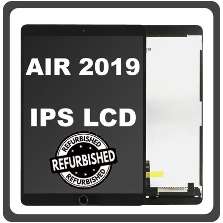 iPad Air (2019) (A2153, A2123, A2154) IPS LCD Display Aseembly Screen Οθόνη + Touch Digitizer Unit Μηχανισμός Aφής + Home Button Κεντρικό Κουμπί Space Gray Μαύρο (Ref By Apple)