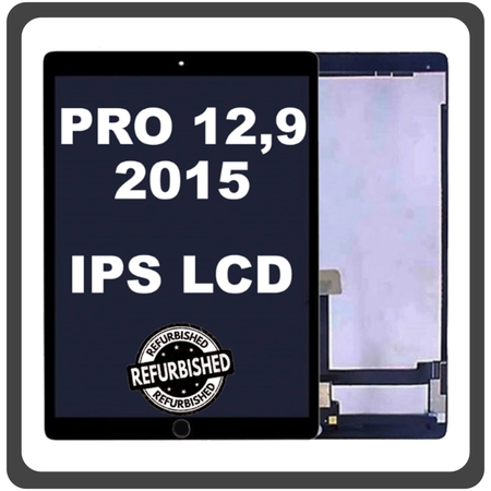iPad Pro 12.9 (2015) (A1584, A1652, iPad6,7, iPad6,8) IPS LCD Display Aseembly Screen Οθόνη + Touch Digitizer Unit Μηχανισμός Aφής + Home Button Κεντρικό Κουμπί Space Gray Μαύρο (Ref By Apple)