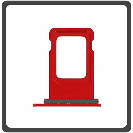 HQ OEM Συμβατό Για Apple iPhone 11, iPhone11 (A2221, A2111, A2223, iPhone12,1) Sim Tray Υποδοχέας Βάση Θήκη Κάρτας SIM Red Κόκκινο (Grade AAA+++)