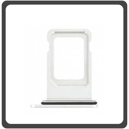 HQ OEM Συμβατό Για Apple iPhone 11, iPhone11 (A2221, A2111, A2223, iPhone12,1) Sim Tray Υποδοχέας Βάση Θήκη Κάρτας SIM White Άσπρο (Grade AAA+++)