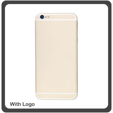 OEM HQ iPhone 6 (A1549, A1586, A1589, A1522, A1524, A1593) Καπάκι Μπαταρίας Battery Cover + Πλαϊνά Πλήκτρα Side Keys + Θήκη Κάρτας Sim Holder Gold (Grade AAA+++)