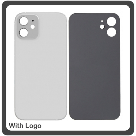 HQ OEM Συμβατό Για Apple iPhone 12 Mini, iPhone 12Mini (A2399, A2176, A2398) Rear Back Battery Cover with Camera Big Hole Πίσω Κάλυμμα Πλάτη Καπάκι Μπαταρίας White Άσπρο (Grade AAA+++)