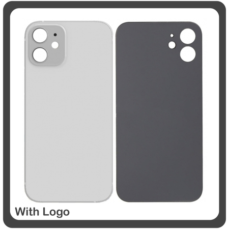 HQ OEM Συμβατό Για Apple iPhone 12 Mini, iPhone 12Mini (A2399, A2176, A2398) Rear Back Battery Cover with Camera Big Hole Πίσω Κάλυμμα Πλάτη Καπάκι Μπαταρίας White Άσπρο (Premium A+​)