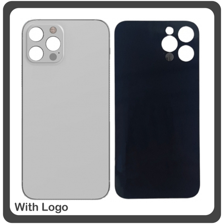HQ OEM Συμβατό Για Apple iPhone 12 Pro, iPhone 12Pro (A2407, A2341, A2406, A2408, iPhone13,3) Premium Aftermarket Rear Back Battery Cover with Camera Big Hole Πίσω Κάλυμμα Πλάτη Καπάκι Μπαταρίας Silver Ασημί (Premium A+​)