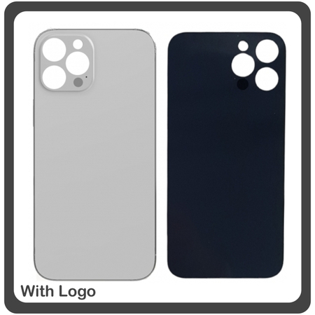 HQ OEM Συμβατό Για Apple iPhone 12 Pro Max, iPhone 12Pro Max (A2411, A2342, A2410, A2412, iPhone13,4) Premium Aftermarket Rear Back Battery Cover with Camera Big Hole Πίσω Κάλυμμα Πλάτη Καπάκι Μπαταρίας Silver Ασημί (Premium A+​)