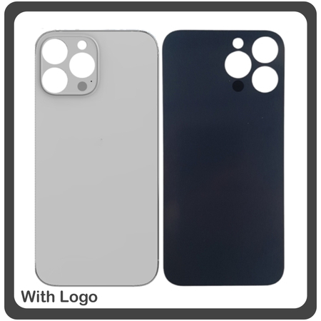 HQ OEM Συμβατό Για Apple iPhone 13 Pro Max (A2643, A2484, A2641)Premium​ Aftermarket Rear Back Battery Cover with Camera Big Hole Πίσω Κάλυμμα Πλάτη Καπάκι Μπαταρίας Silver Ασημί (Premium A+)