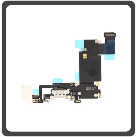HQ OEM Iphone 6S Plus Charging DOck Connector flex and Headphone Jack Καλωδιοταινία φόρτισης & Υποδοχή Ακουστικών White (Grade AAA+++)