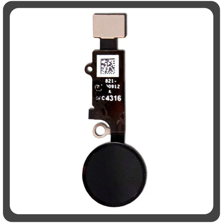Γνήσια Original For iPhone 8 (A1863, A1905), iPhone 8 Plus (A1864, A1897) Home Button Κεντρικό Κουμπί + Flex Cable Space Gray Μαύρο Pulled
