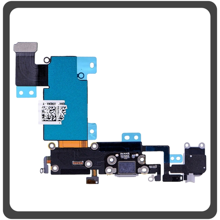 Γνήσια Original For iPhone 6s Plus, iPhone 6s+ (A1634, A1687), Charging Dock Connector Lightning Flex With Board Καλωδιοταινία Κονέκτορας Φόρτισης + Microphone Μικρόφωνο + Audio Jack Θύρα Ακουστικών Silver Άσπρο Pulled