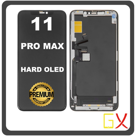 HQ OEM Συμβατό Για Apple iPhone 11 Pro Max, iPhone 11 ProMax (A2218, A2161) GX Hard Super Retina XDR OLED LCD Display Screen Οθόνη + Touch Screen Digitizer Μηχανισμός Οθόνη Αφής Black Μαύρο (Premium A+)