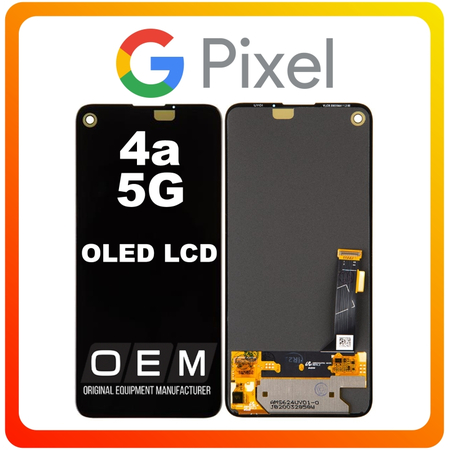 HQ OEM Συμβατό Google Pixel 4a 5G (GD1YQ, G025I) OLED LCD Display Screen Assembly Οθόνη + Touch Screen Digitizer Μηχανισμός Αφής Black Μαύρο (Premium A+)
