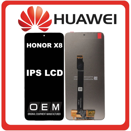 HQ OEM Συμβατό Με Huawei Honor X8 (TFY-LX1, TFY-LX2) IPS LCD Display Screen Assembly Οθόνη + Touch Screen Digitizer Μηχανισμός Αφής Black Μαύρο (Premium A+)