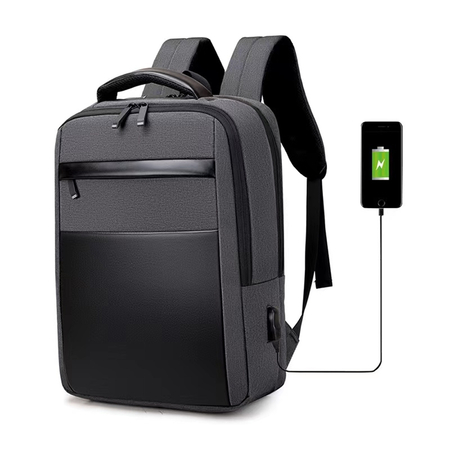 Laptop Backpack no Brand bp-12, 15.6", Γκρί - 45302