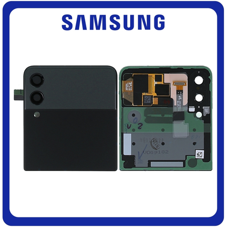 Γνήσια Original Samsung Galaxy Z Flip 3 5G (SM-F711B, SM-F711N) Rear Back Battery Cover Πίσω Κάλυμμα Καπάκι Μπαταρίας + Super AMOLED LCD Display Screen Assembly Οθόνη Black Μαύρο GH97-27031A GH97-26773A​ (Service Pack By Samsung)