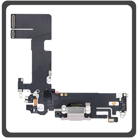 iPhone 13, iPhone13 (A2633, A2482) Lightning USB Charging Dock Connector Lightning Flex Καλωδιοταινία Κονέκτορας Φόρτισης + Microphone Μικρόφωνο Pink Ροζ (Ref By Apple)