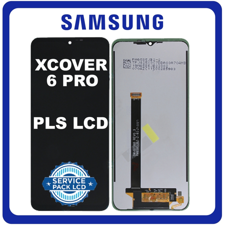 Γνήσια Original Samsung Galaxy Xcover 6 Pro, Galaxy Xcover 6Pro (SM-G736U, SM-G736U1) PLS LCD Display Screen Assembly Οθόνη + Touch Screen Digitizer Μηχανισμός Αφής Black Μαύρο GH82-29187A GH82-29188A (Service Pack By Samsung)