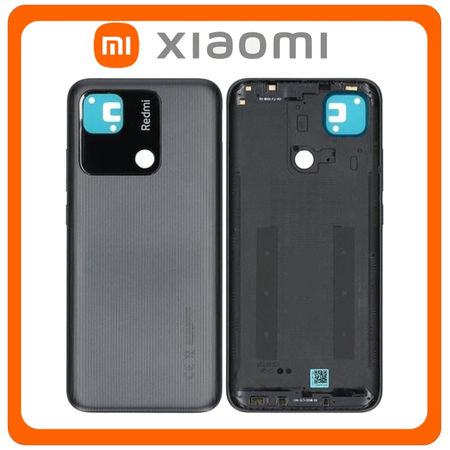 Γνήσια Original Xiaomi Redmi 10A (220233L2C, 220233L2G) Rear Back Battery Cover Πίσω Καπάκι Πλάτη Μπαταρίας Charcoal Black Μαύρο 55050001YD9T (Service Pack By Xiaomi)