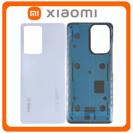 HQ OEM Συμβατό Για Xiaomi Poco F3 (M2012K11AG), Xiaomi 11i (MZB0A5EIN), Rear Back Battery Cover Πίσω Κάλυμμα Καπάκι Πλάτη Μπαταρίας Arctic White Άσπρο (With Poco Logo) (Grade AAA+++)