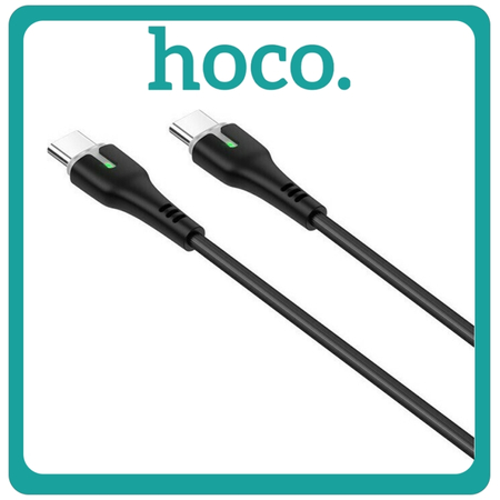 Hoco X45 Surplus LED / Regular USB 2.0 Cable USB-C male - USB-C male 1.8m Black Μαύρο