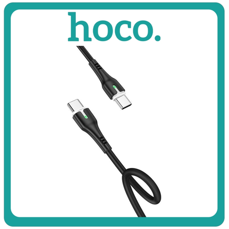 Hoco X45 Surplus LED / Regular USB 2.0 Cable USB-C male - USB-C male 1.8m Black Μαύρο