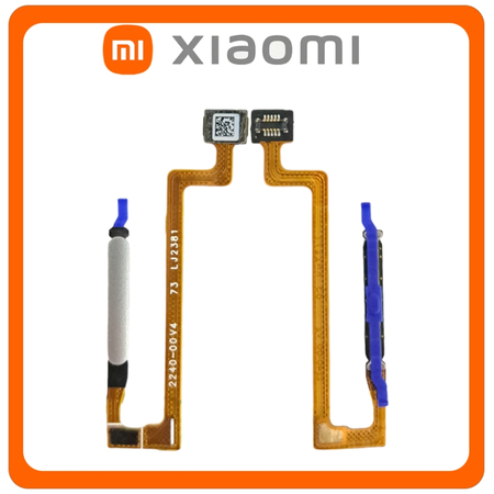 Γνήσια Original Xiaomi Redmi Note 12 5G, Redmi Note12 5G (22111317I, 22111317G) Fingerprint Sensor Flex Αισθητήρας Δαχτυλικού Αποτυπώματος Silver Ασημί (Service Pack By Xiaomi)