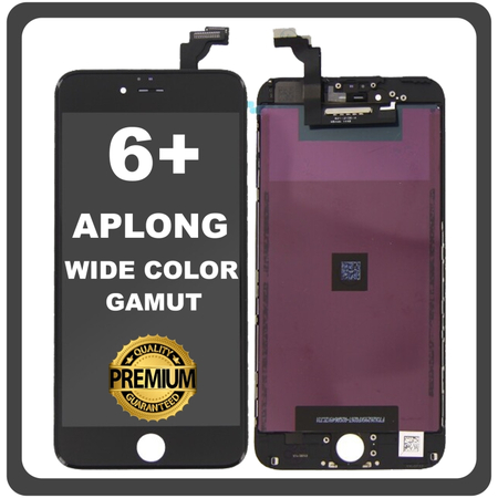 HQ OEM Συμβατό Με Apple iPhone 6+, iPhone 6 Plus (A1522, A1524) APLONG Wide Color Gamut LCD Display Screen Assembly Οθόνη + Touch Screen Digitizer Μηχανισμός Αφής Black Μαύρο (Premium A+) (Lifetime Warranty Για Συνεργατες B2B​)