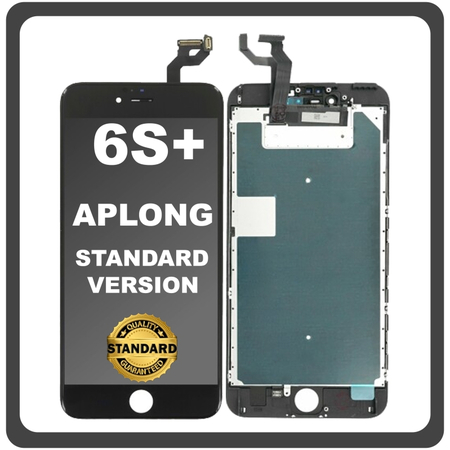 HQ OEM Συμβατό Με Apple iPhone 6S+, iPhone 6S Plus (A1634, A1687) APLONG Standard Version LCD Display Screen Assembly Οθόνη + Touch Screen Digitizer Μηχανισμός Αφής Black Μαύρο (Premium A+) (Lifetime Warranty Για Συνεργάτες B2B​)