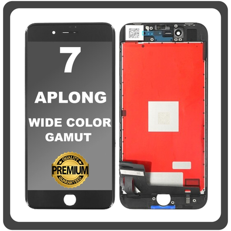 HQ OEM Συμβατό Με Apple iPhone 7, iPhone7 (A1660, A1778) APLONG Wide Color Gamut LCD Display Screen Assembly Οθόνη + Touch Screen Digitizer Μηχανισμός Αφής Black Μαύρο (Grade AAA) (0% Defective Returns)