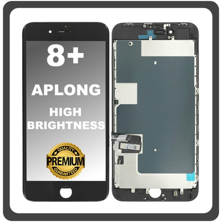 HQ OEM Συμβατό Με Apple iPhone 8+, iPhone 8 Plus (A1864, A1897) APLONG High Brightness LCD Display Screen Assembly Οθόνη + Touch Screen Digitizer Μηχανισμός Αφής Black Μαύρο (Premium A+) (Lifetime Warranty Για Συνεργάτες B2B​)