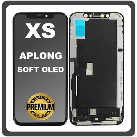 HQ OEM Συμβατό Με Apple iPhone XS, iPhoneXS (A2097, A1920) APLONG SOFT OLED LCD Display Screen Assembly Οθόνη + Touch Screen Digitizer Μηχανισμός Αφής Black Μαύρο (Premium A+)​ (0% Defective Returns)