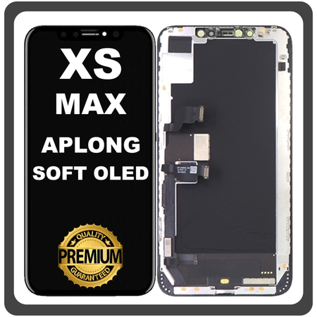 HQ OEM Συμβατό Με Apple iPhone XS Max, iPhone XsMax (A1921, A2101) APLONG SOFT OLED LCD Display Screen Assembly Οθόνη + Touch Screen Digitizer Μηχανισμός Αφής Black Μαύρο (Premium A+)​ (0% Defective Returns)