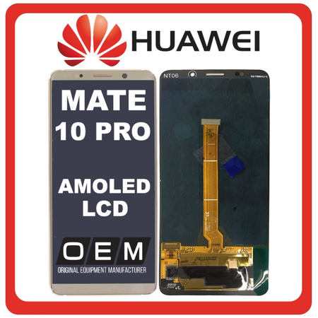 HQ OEM For Huawei Mate 10 Pro (BLA-L29, BLA-L09) Pulled AMOLED LCD Screen Display Οθόνη + Touch Screen Digitizer Μηχανισμός Αφής Gold Χρυσό Without Logo (Premium A+)